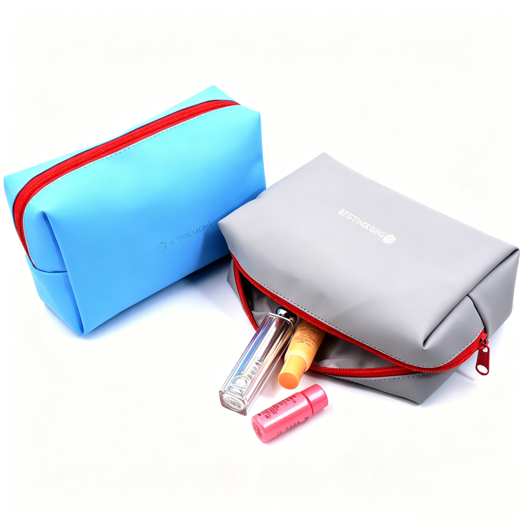Bestpacking Private Label PU Makeup Bag Waterproof Trendy Zipper Bag Custom logo &amp; Colors Factory OEM/ODM Free Design