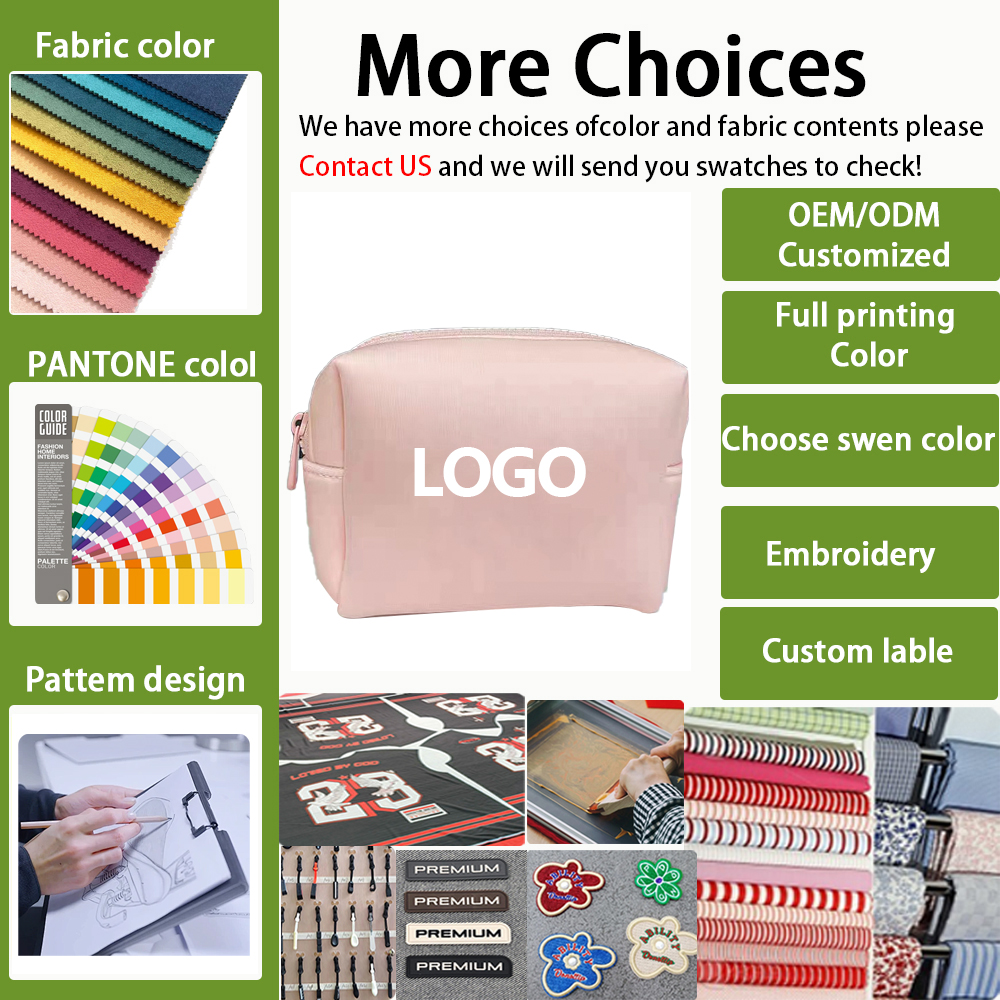 Custom Neoprene Cosmetic Bag Waterproof Travel Makeup Bag High Quality Fashion Brands Makeup Pouch