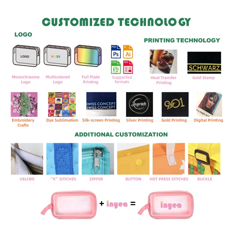 Wholesale Waterproof Pvc Transparent Storage Oem Women Custom logo Organizer Cosmetic Makeup Bag With Handle