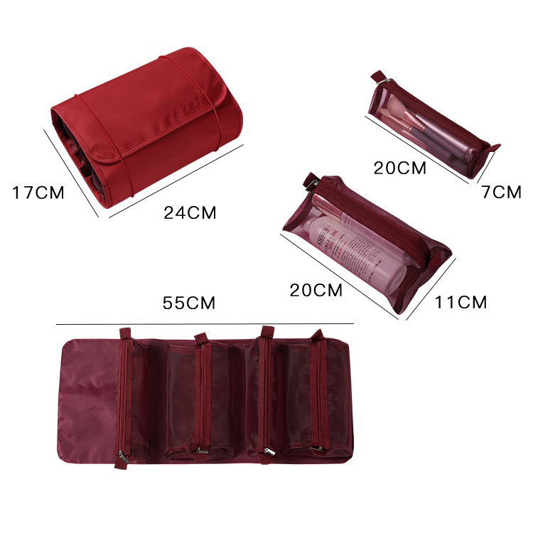 Luxury Hanging Travel Cosmetic Makeup Bags with Private Label for Girls and Women