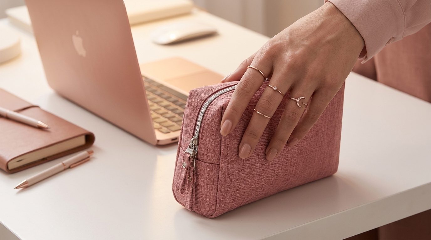 Thickened Oxford Cloth Handheld Makeup Bag Large Capacity Multi-Function Storage Bag Travel Toiletry Bag Gift