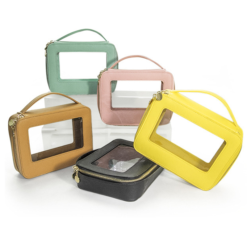 Professional High Quality PU Leather Cosmetic Skincare Makeup Storage Organizer Case Bag Travel Waterproof Toiletry Bag