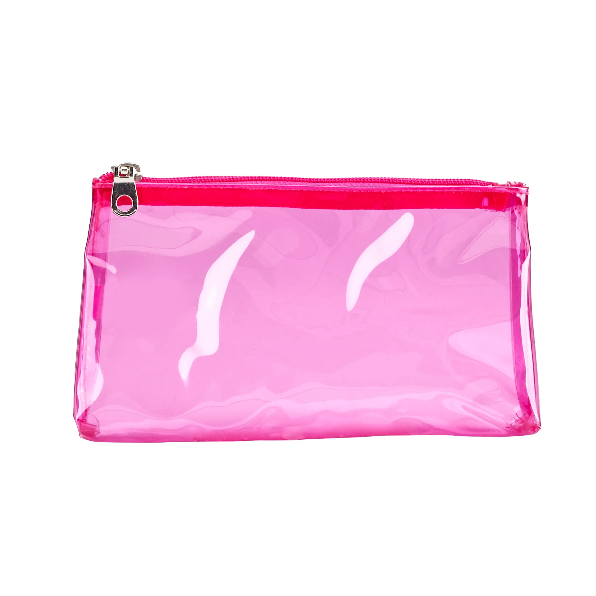 Simply Stylish Transparent Water Proof PVC Zippered Durable Customized Toiletry Travel Cosmetic Make Up Bag
