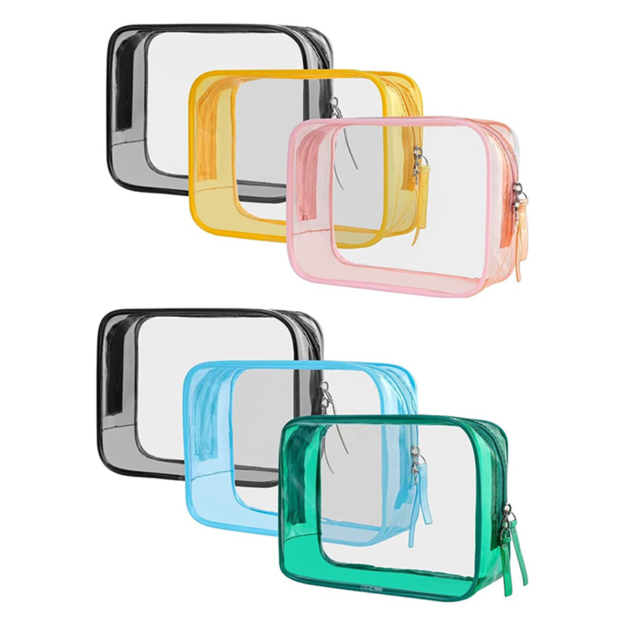 Clear plastic make up bag