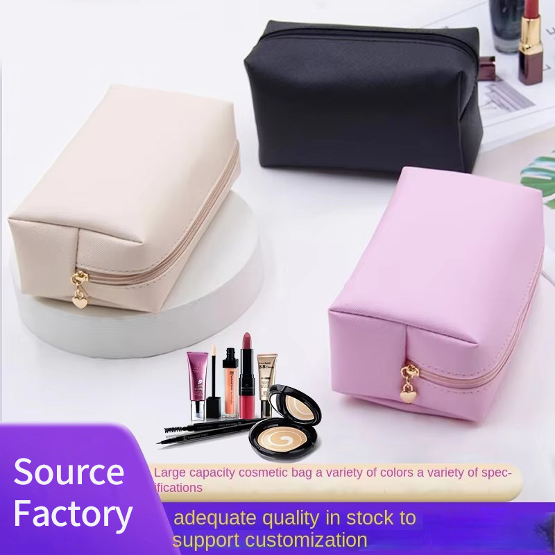 Custom Wholesale Pink Pu Storage Traveling Toiletry Accessories Waterproof Beauty Bag Women Portable Cosmetic Makeup Bag