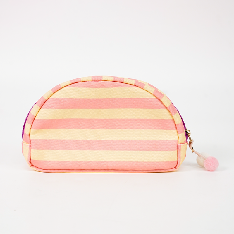 OEM Waterproof PVC Cosmetic Tote Bag Set Striped Gift Bag for Beauty Brands with Zipper