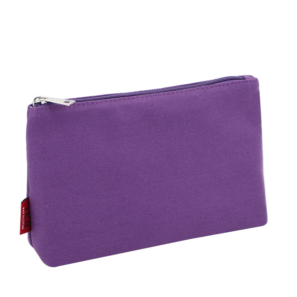 Multi Colors And Purposes Canvas Toiletry Kit Pouches Cosmetic Organizer Bag With Zipper Basic Style Cotton Canvas Pouch