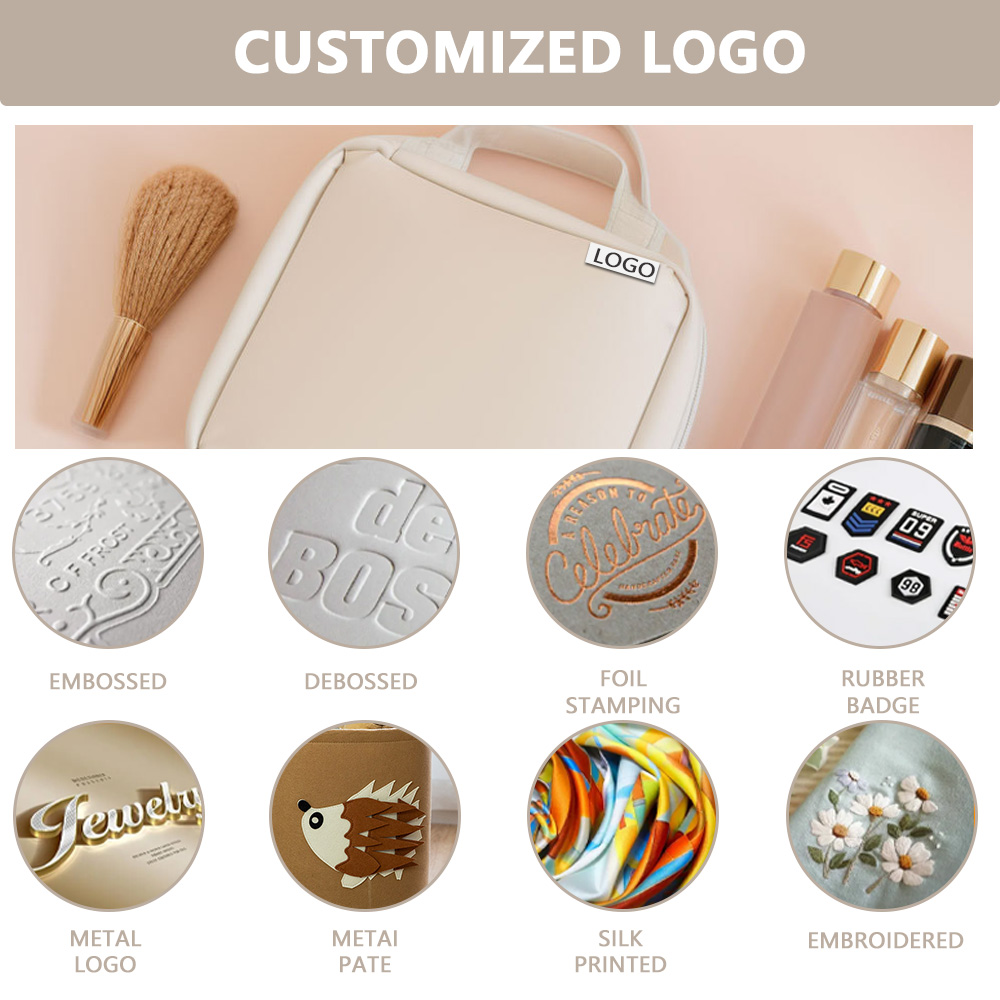 Portable Hanging LED Travel Makeup Bag Waterproof Cosmetic Organizer with Mirror for Toiletries