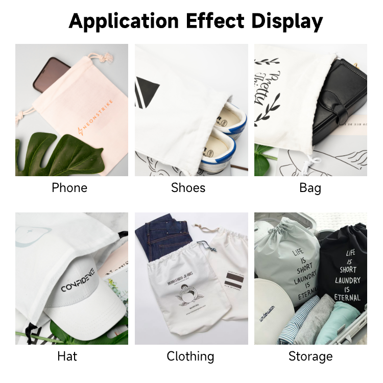 Factory Price 100% Cotton Heavy Duty Hotel Laundry Dustbag Canvas Cotton Drawstring Shoe Bags Cloth Dust Bag For Shoes