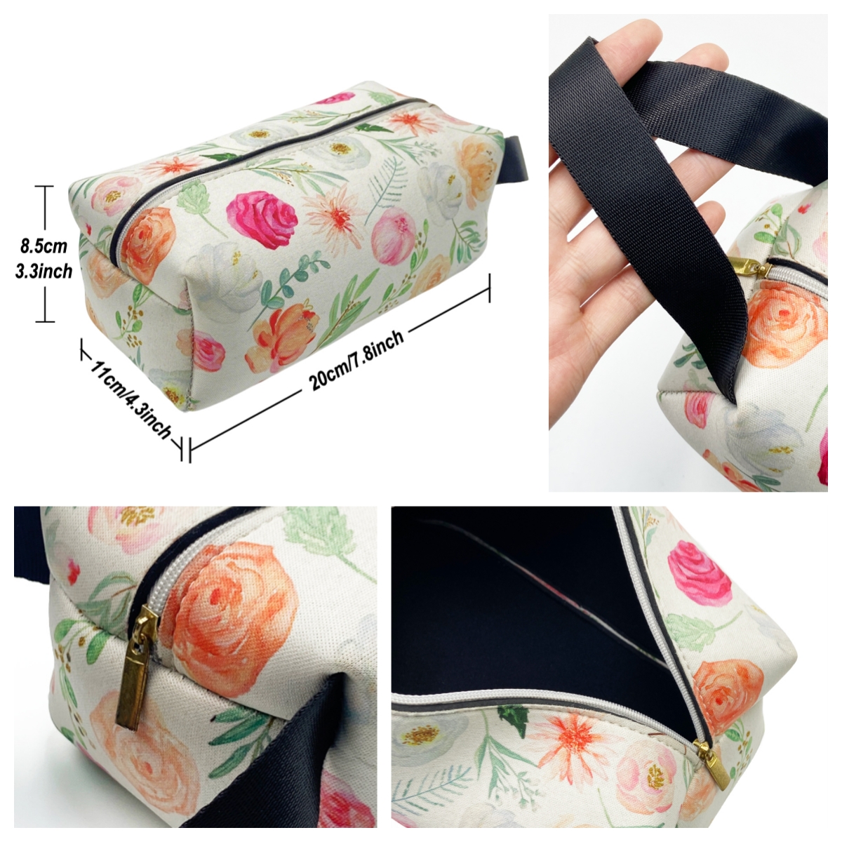 Neoprene Cosmetic Bag Luxury Organizer Cute Makeup Bag Custom Logo Travel Toiletry Bag for Women Makeup Brush Case Makeup Box