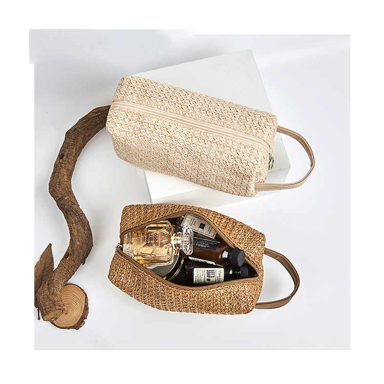 New Design Eco-friendly Woven Cosmetic Bag Travel Makeup Case Toiletry Bag for Women