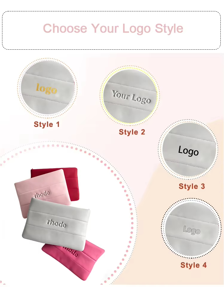 Large Waterproof Neoprene Cosmetic Bag With Zipper Fashion Custom Logo Portable MakeupToiletry Bag For Women