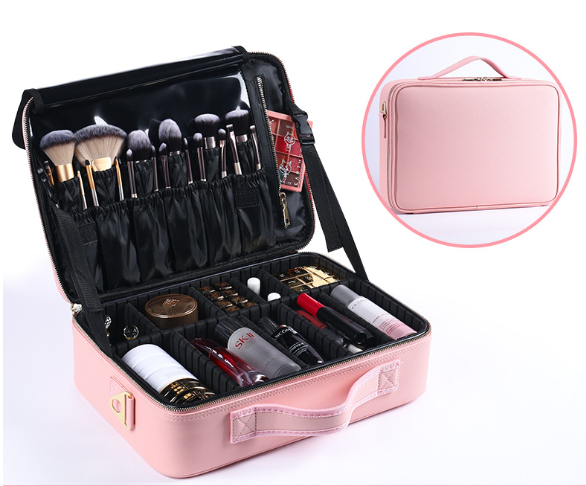 Hot Sale Portable Waterproof Brushes Makeup Bag Professional Make up Case Travel Organizer Cosmetic Bag
