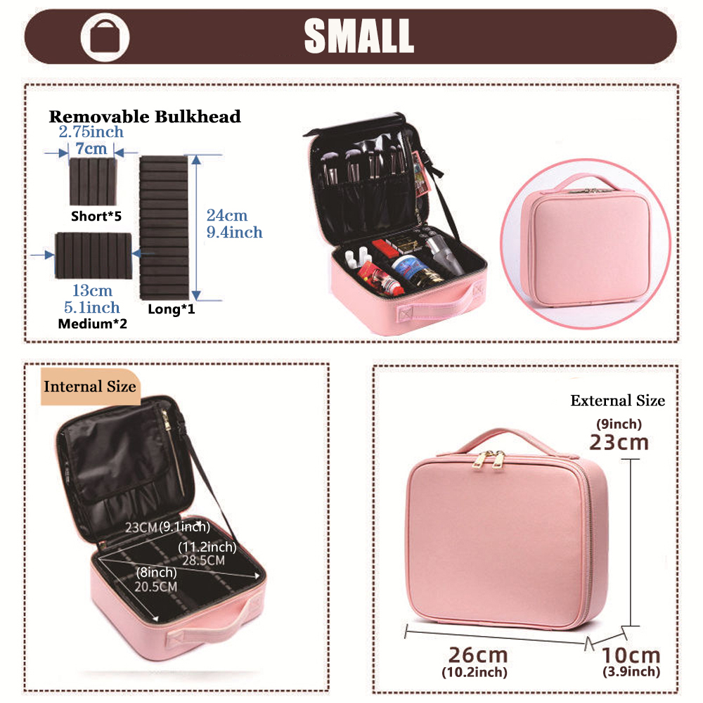 Customized Logo MOQ 20 Cross-border Pouch Bag Large Capacity Portable Professional Beauty Bag Cosmetic Artist Cosmetic Case