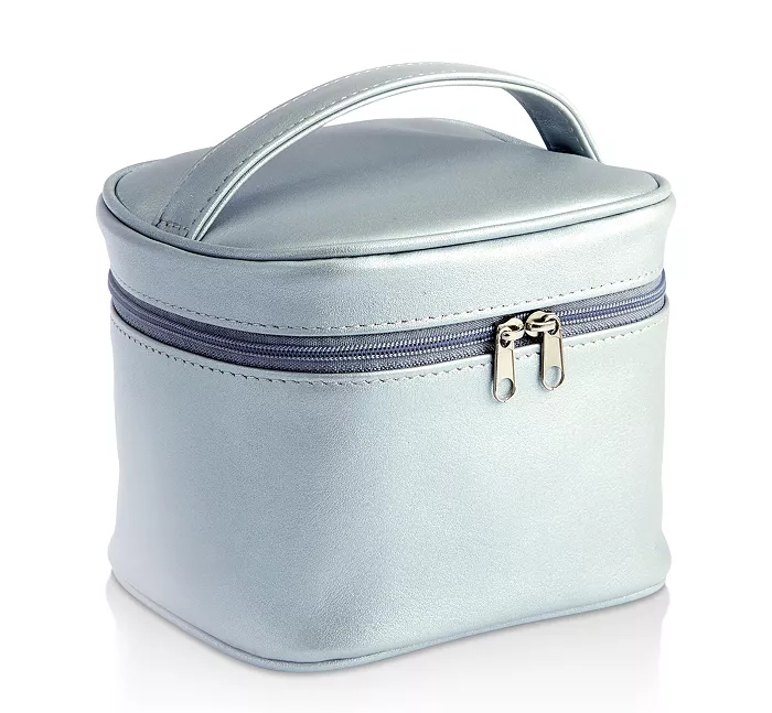 Waterproof Beauty Skincare Bag Zip Pu Cosmetic Case Luxury Ladies Big Cosmetic Bag With Top Handle