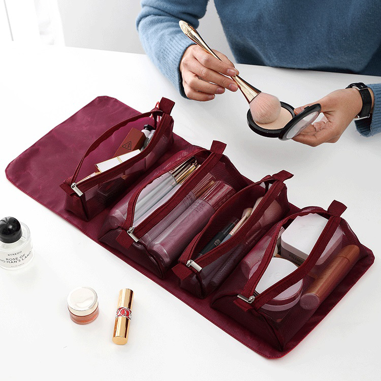Luxury Hanging Travel Cosmetic Makeup Bags with Private Label for Girls and Women
