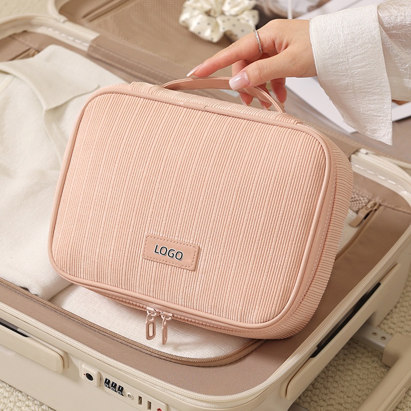 Accept Custom Materials and Logo Luxury Fashion Large Capacity Toiletry Kits Makeup Cosmetic Pouch Storage Bags for Travel
