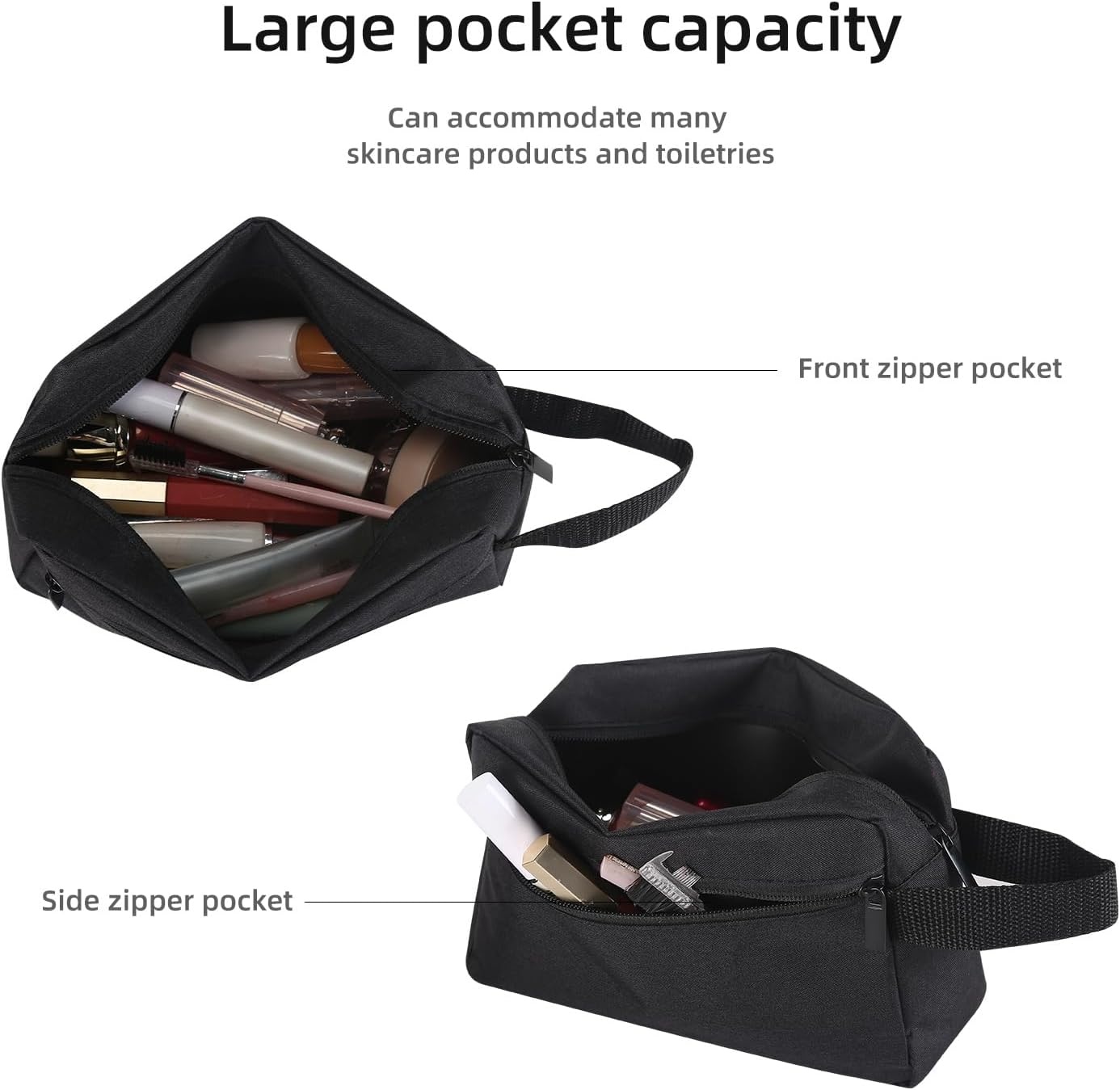 Fashion Polyester Zipper Travel Bag for Women &amp; Men with Hanging Cosmetic Storage Customizable Pattern and Side Handle