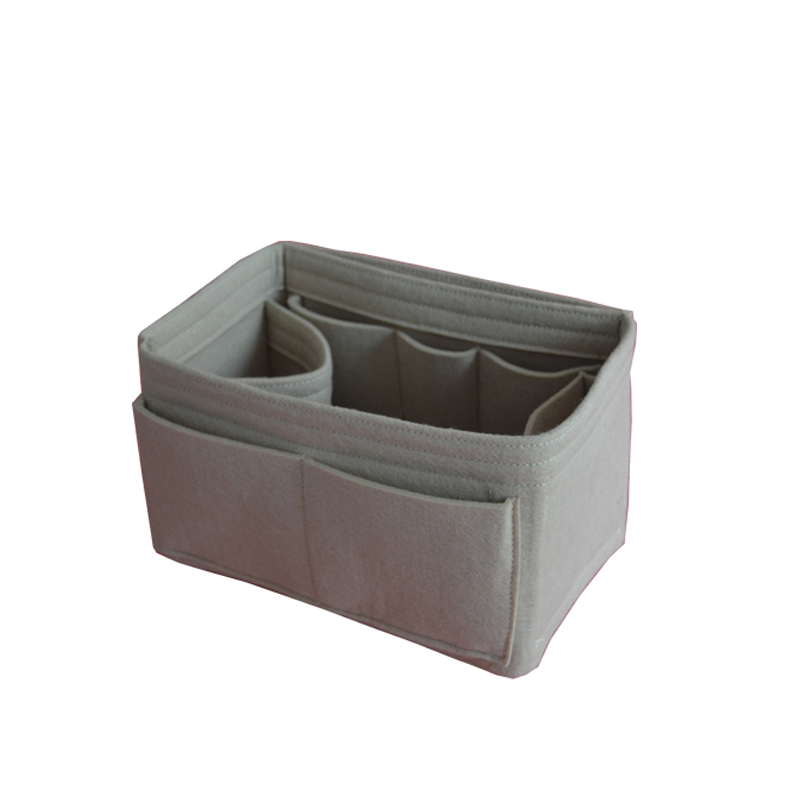 Customized Eco-Friendly Polyester Makeup Bag Insert Large Foldable Handbag Purse Organizer Logo