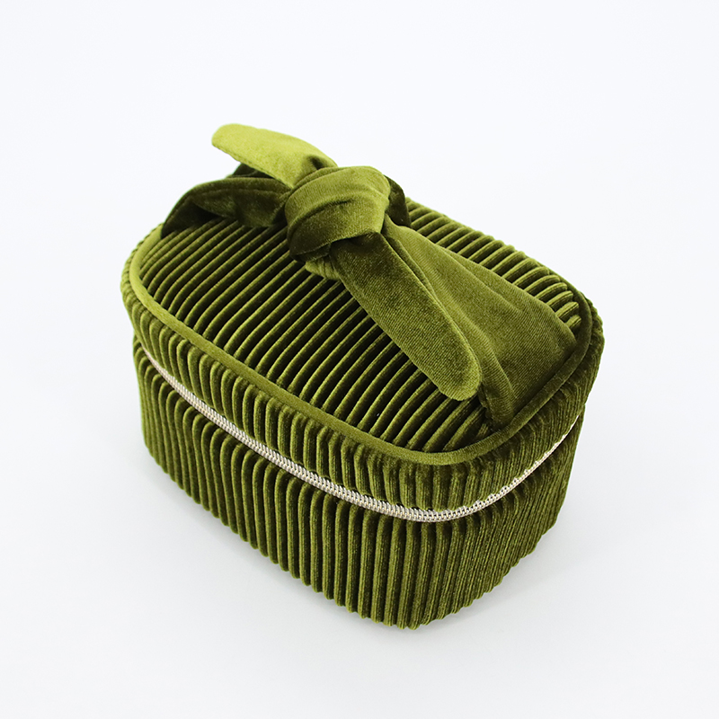 FashionCustom Large Capacity Makeup Handbag Makeup Brushes Organizer Bag Velvet Portable Zipper Travel Cosmetic Case