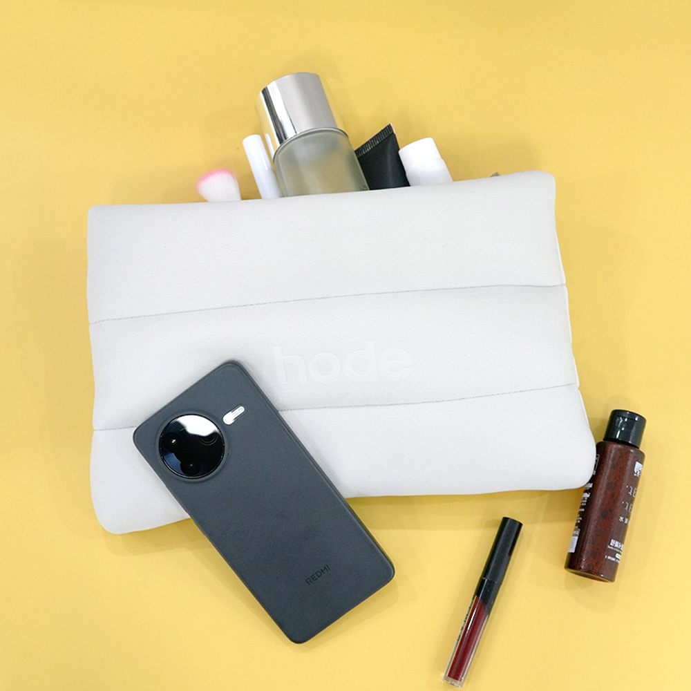 New Fashion Soft Puff Zipper Skincare Pouch Custom Logo Neoprene Makeup Bag for Women