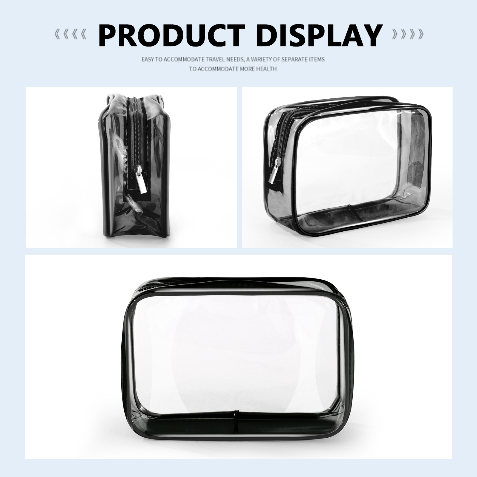 Portable Female Toiletry B AgTravel Makeup Waterproof Zipper Pvc Transparent Cosmetic Bags
