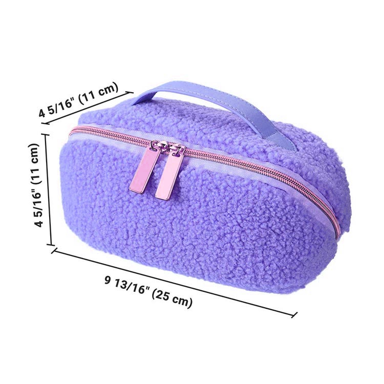 Women Travel Portable Soft Plush Makeup Bag Beauty Cosmetic Storage Bag