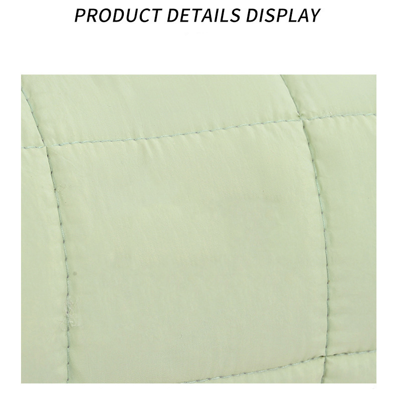 Women's Quilted Makeup Tool Storage Bag Private Label Cute Zipper Closure Large Capacity Puffer Makeup Organizer