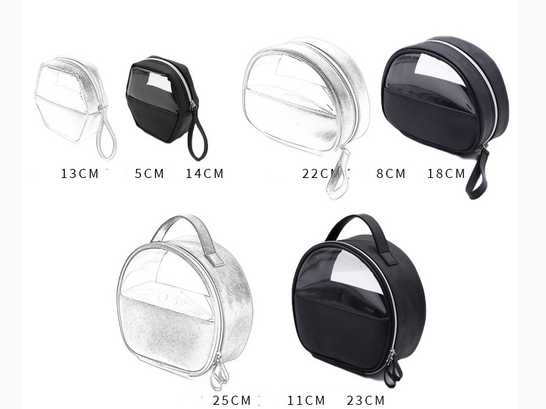 Hot Selling Women's Luxury PU Waterproof Portable Reusable Makeup Bag Small Capacity Customized Logo Soft Handle Zipper Closure