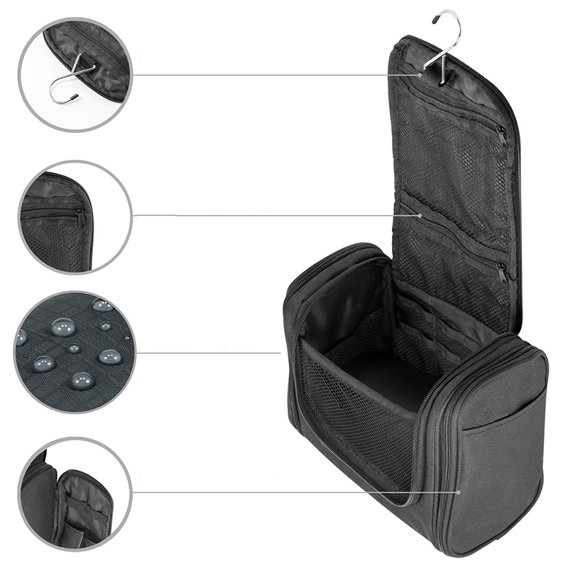 Hanging Travel Toiletry Bag for Men and Women Toiletry Bag with Hook Water-resistant Toiletry Organizer