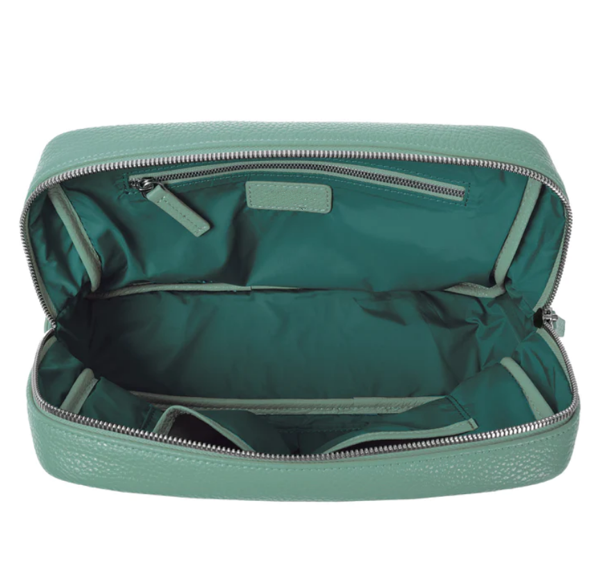 Travel Portable Beauty Bag Zipper Cosmetic Bags Pouch Custom Logo Pu Leather MakeUp Bag