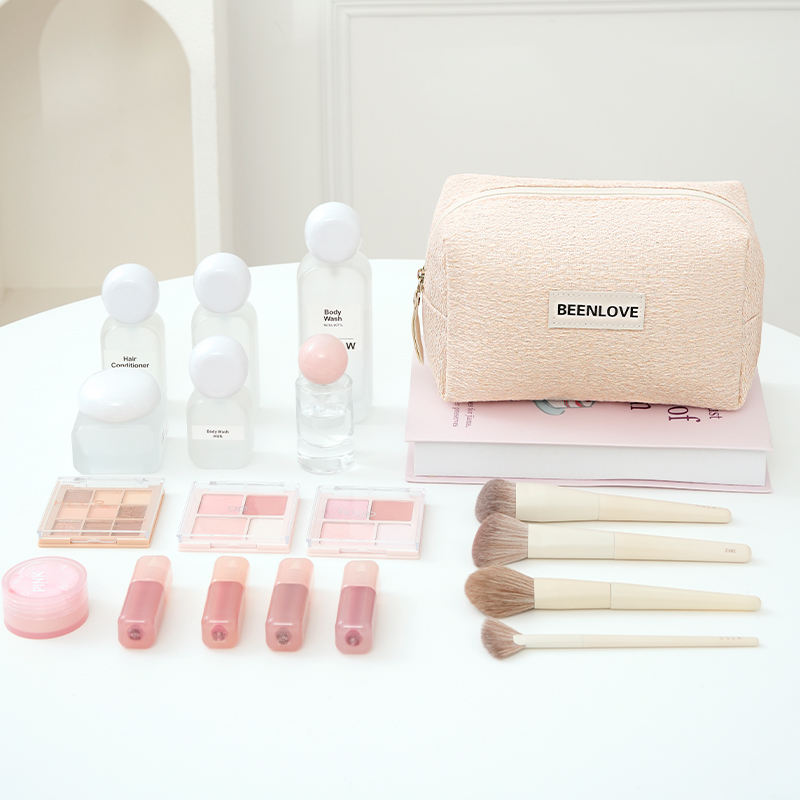 Portable Durable Nylon Clutch Makeup Pouch Professional Makeup High Quality Custom Logo Eco-Friendly Toiletry Cosmetic Bag