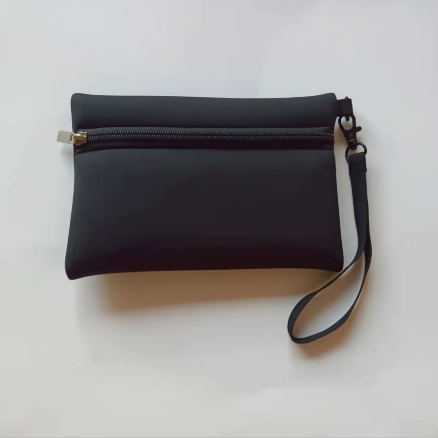 Fashion Neoprene Wristlet Bag LH Brand Custom Logo Mobile Phone Cosmetic Cases Lightweight Waterproof Zipper Closure Shopping