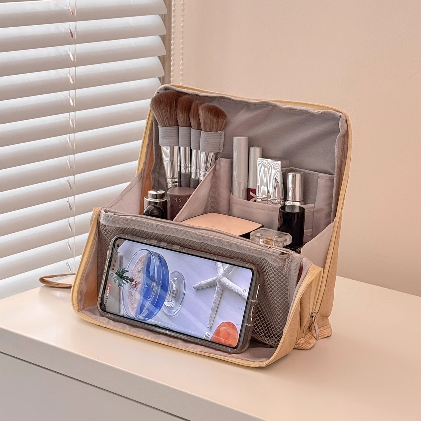 Large Foldable Cosmetic Bags Travel Toiletries Organizer Waterproof Storage Make Up Cases Big Makeup Bag