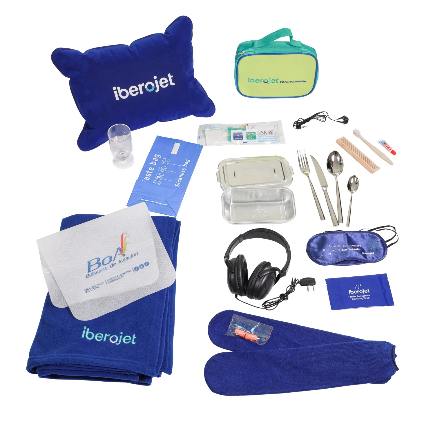 Airline Crew Laundry Shoe Headset Slipper Vanity Cosmetic Makeup Wash Toiletry Bag