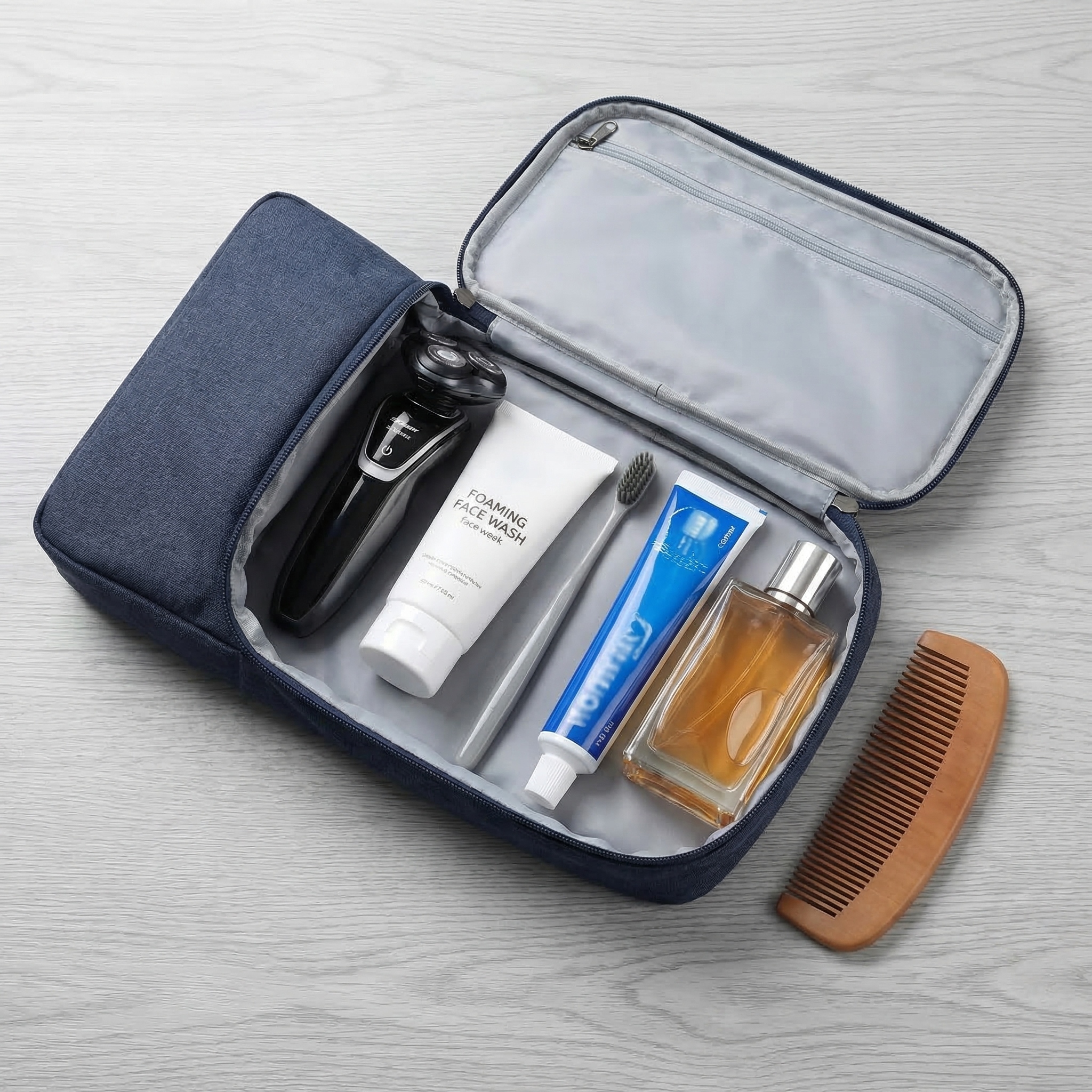 Custom Fashion Foldable Lightweight Travel Purse with Brush Holder