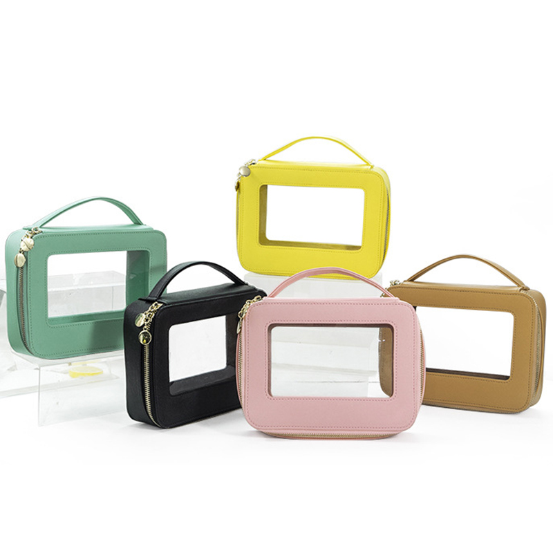 Professional High Quality PU Leather Cosmetic Skincare Makeup Storage Organizer Case Bag Travel Waterproof Toiletry Bag