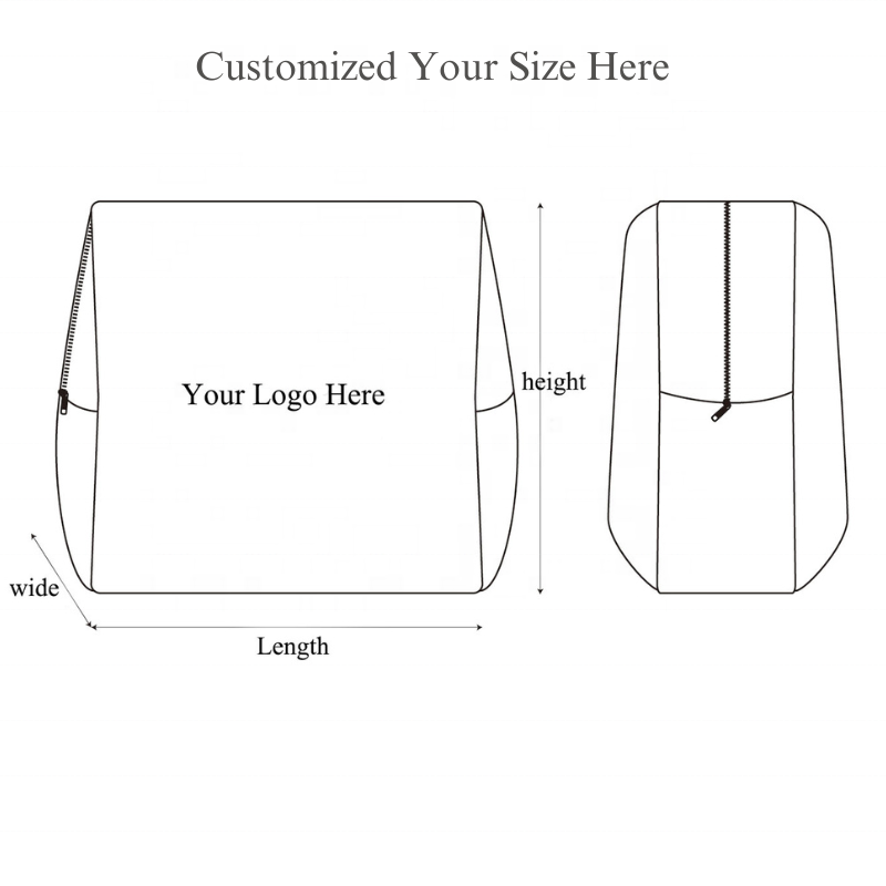 Customized logo Sustainable Eco Dupont Paper Travel Makeup Pouch Washable Tyvek Zipper Cosmetic Bags