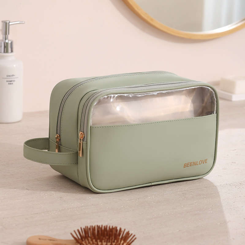 Travel Hot Sale Ginzealreal High Quality Women PU Toiletry Case Large Portable Fashionable Skincare Custom Cosmetic Vanity Pouch Beauty Bag