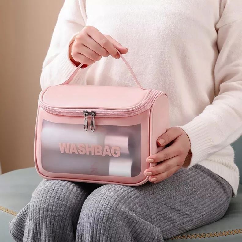Transparent Waterproof Makeup Storage Pouch Large Capacity Cosmetic Organizer Beauty Case Women Travel Wash Bag