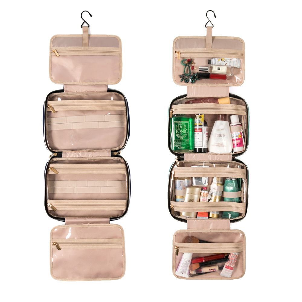 Water-resistant Travel Bag Toiletry Makeup Cosmetic Bag With Hanging Hook