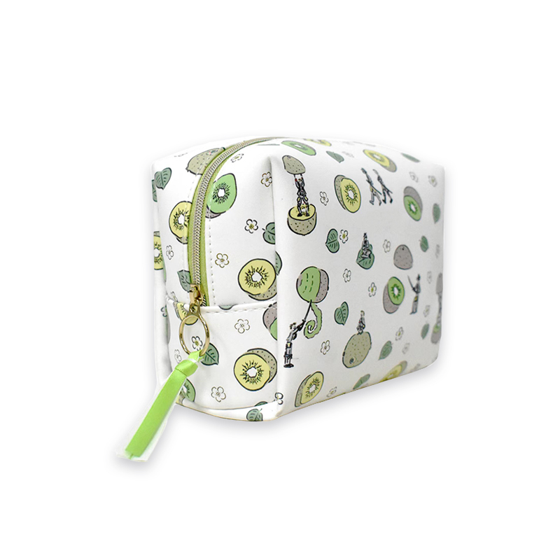 Factory Custom High Quality PU Leather Waterproof Large Capacity Printed Make up Bag Beauty Cosmetic Travel Organizer Pouch