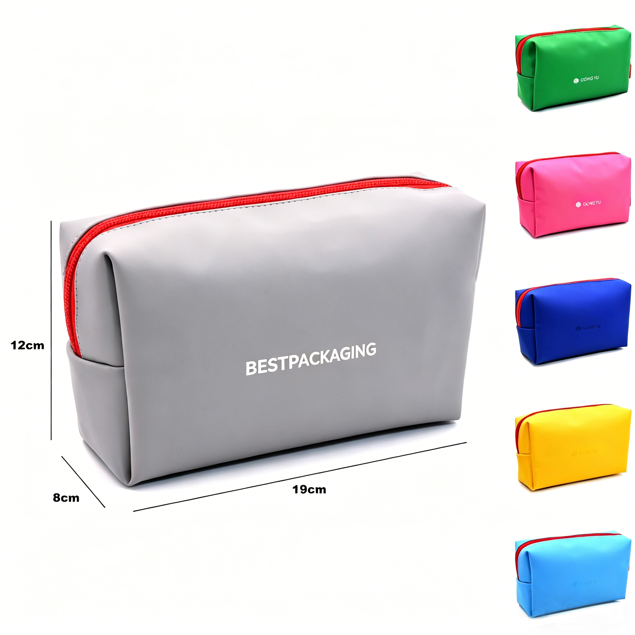 Bestpacking Private Label PU Makeup Bag Waterproof Trendy Zipper Bag Custom logo &amp; Colors Factory OEM/ODM Free Design