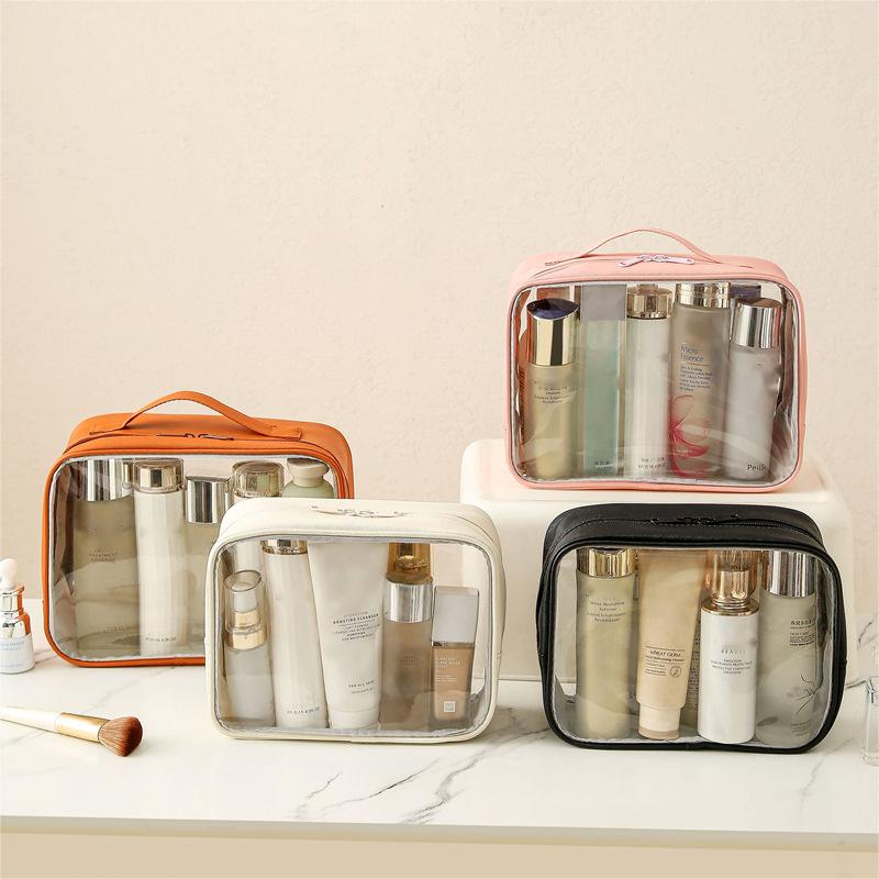 Transparent Window Cosmetic Bag Custom Logo Cases Pouch Makeup Bag Cosmetic Case
