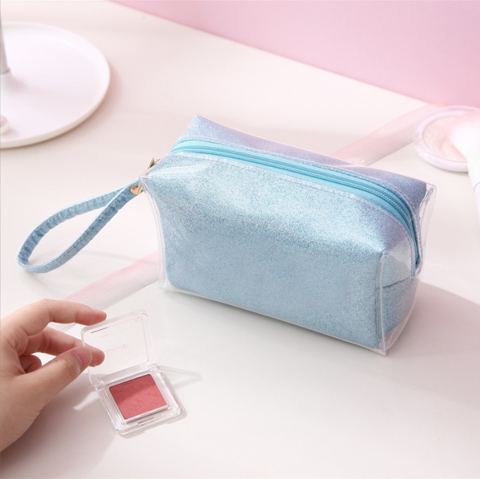 Custom Female Portable Makeup Bag Small Cute Storage Bag Beautiful Girl 2024 New Transparent Cosmetic Bag