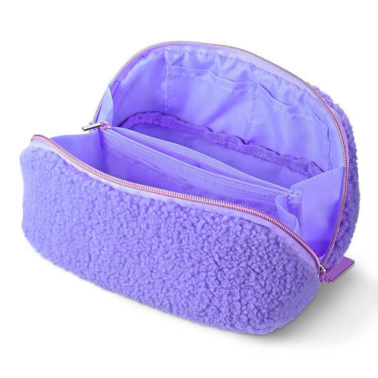 Women Travel Portable Soft Plush Makeup Bag Beauty Cosmetic Storage Bag
