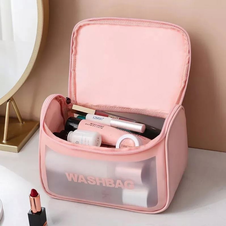 Transparent Waterproof Makeup Storage Pouch Large Capacity Cosmetic Organizer Beauty Case Women Travel Wash Bag