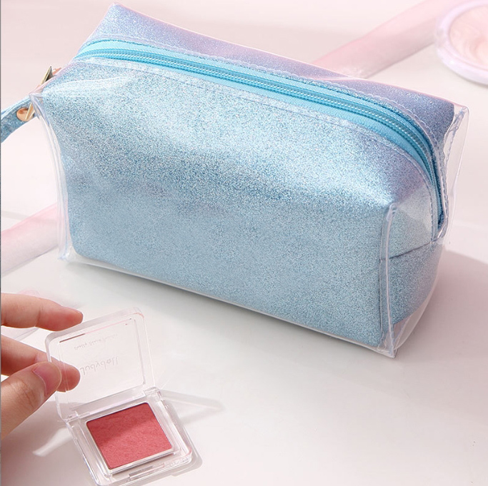 Custom Female Portable Makeup Bag Small Cute Storage Bag Beautiful Girl 2024 New Transparent Cosmetic Bag