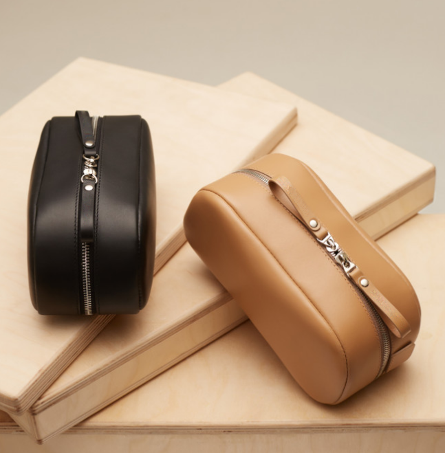 Portable Real Genuine Leather Wash Bag Toiletry Bag Zip Men Customizable High Quality Cosmetic Bag For Man