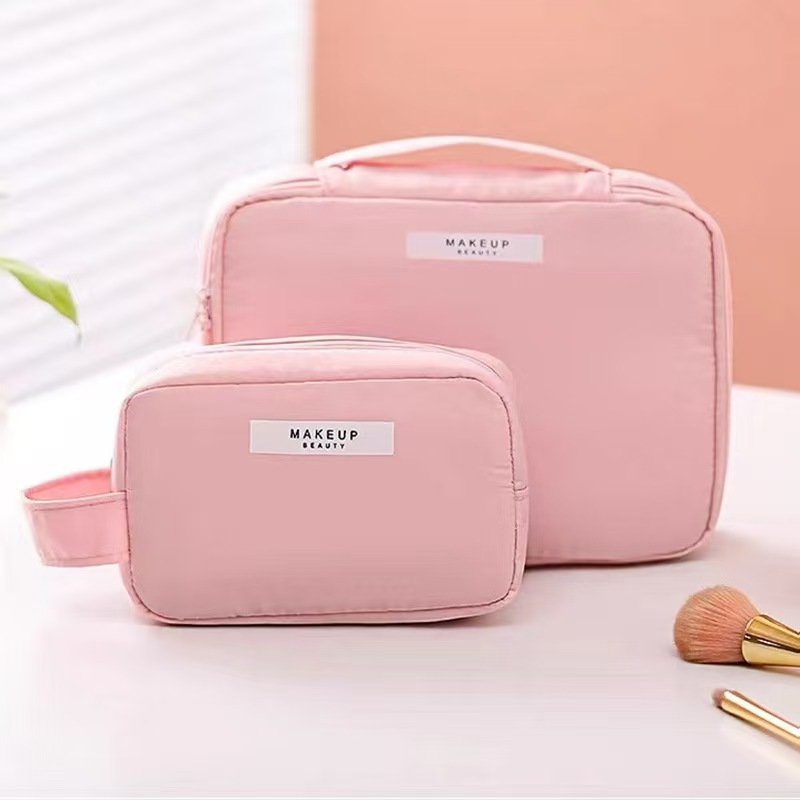 2025 New Design Large Capacity Portable Travel Women Cosmetic Bag 2 In 1 Design Waterproof Makeup Bag With Removable Small Bag